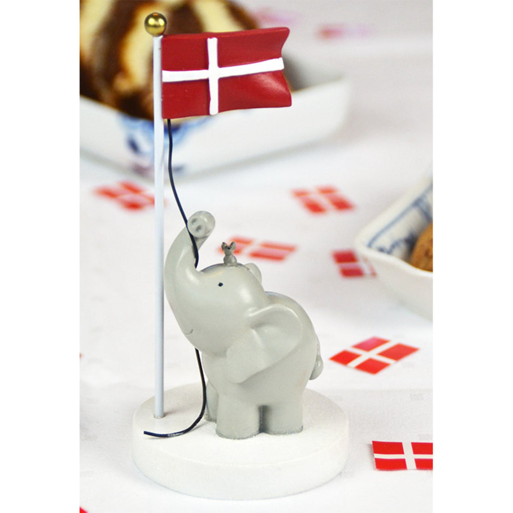 Køb Kids by Friis Bordflag med elefant og mus 13 cm