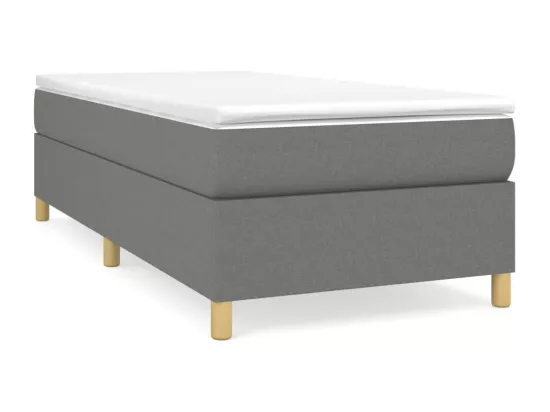 Sommier à lattes de lit Gris foncé 100x200 cm Tissu