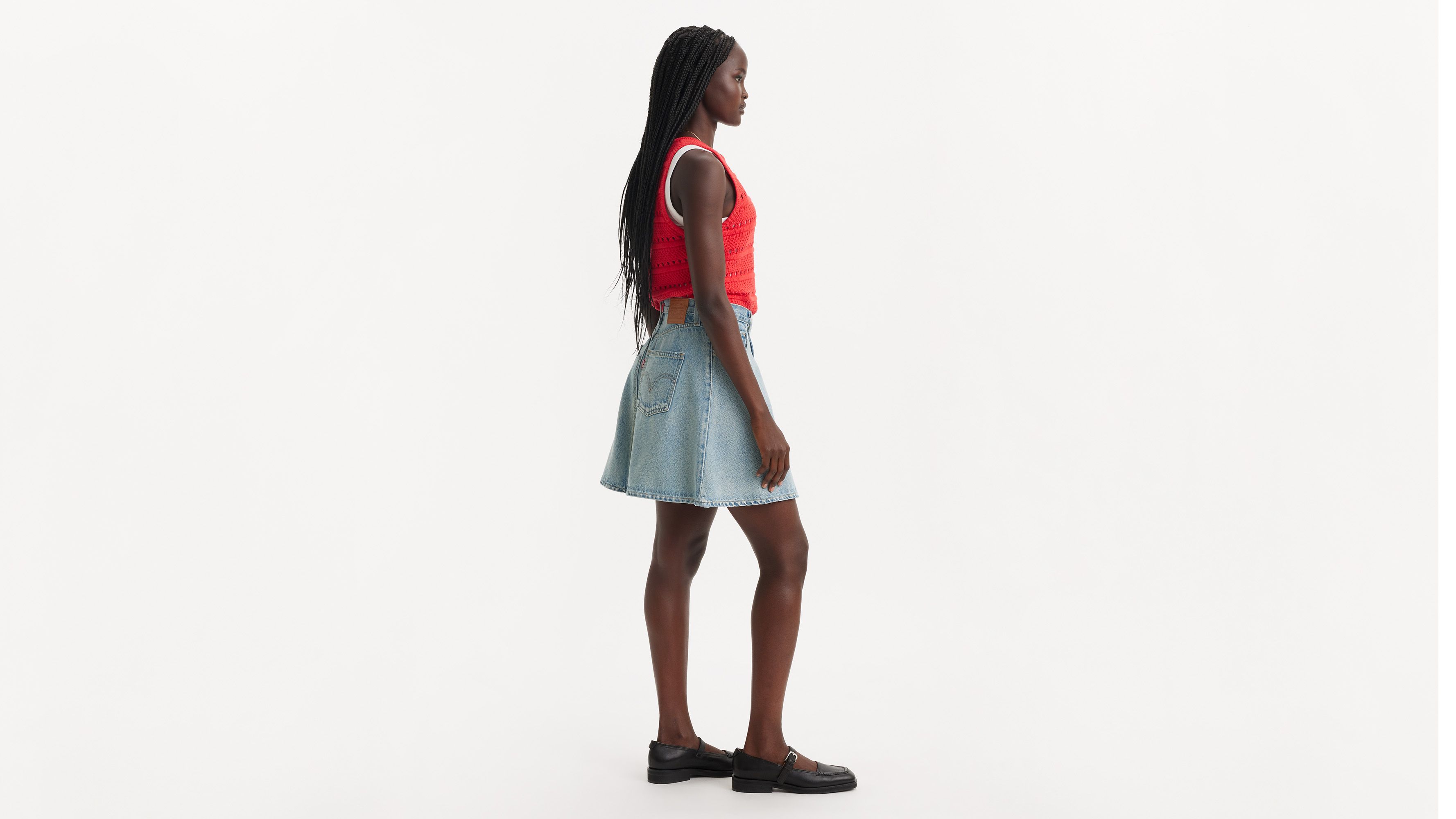 Jupe courte Flounce - Look At Blue - Bleu