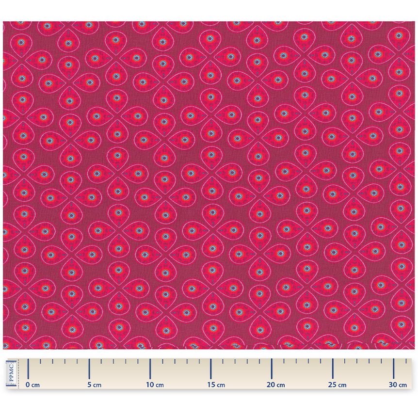 Tissu Jersey Trèfle Rouge