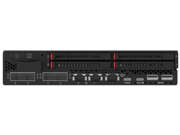 Lenovo ThinkEdge SE350 v2 7DA9 - Desktop Mounting - server - rack-monterbar 1U - envejs - 1 x Xeon D-2733NT / op til 3.2 GHz - RAM 32 GB - ingen HDD - 10 Gigabit Ethernet, 2.5 Gigabit Ethernet, 25 Gigabit Ethernet - intet OS - skærm: ingen