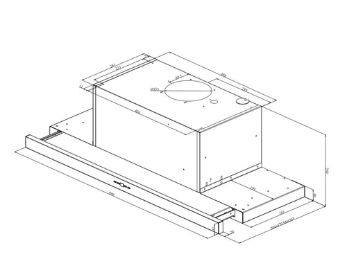 Amica FH 694 620 S vlakscherm afzuigkap, 90 x 30 cm (B x D), zwart