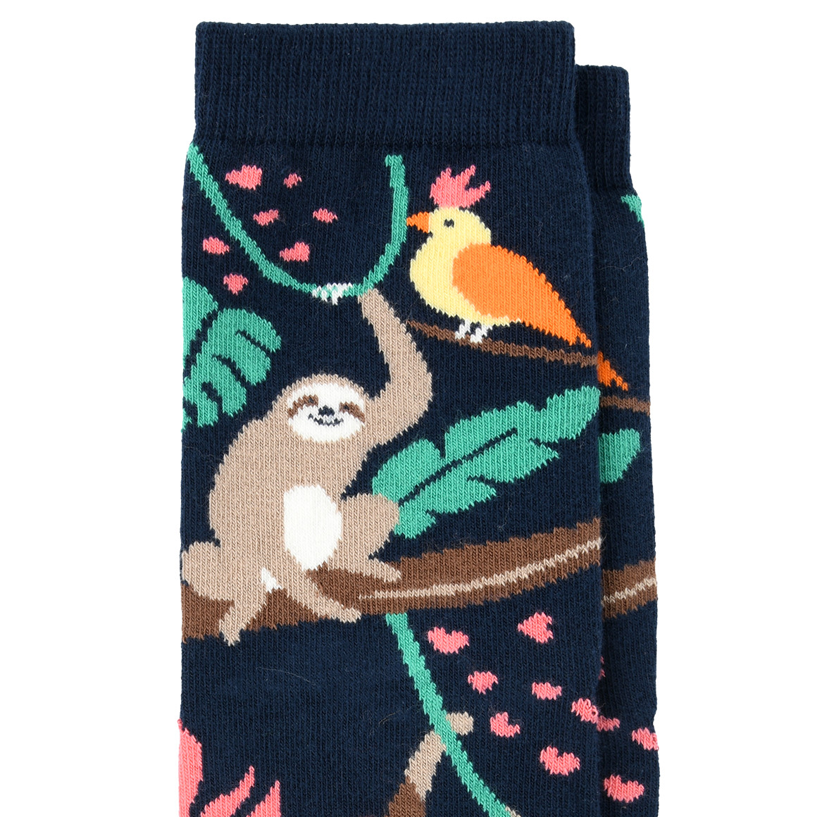 Gina Benotti 1 Paar Damen Socken mit Dschungel-Motiven dunkelblau