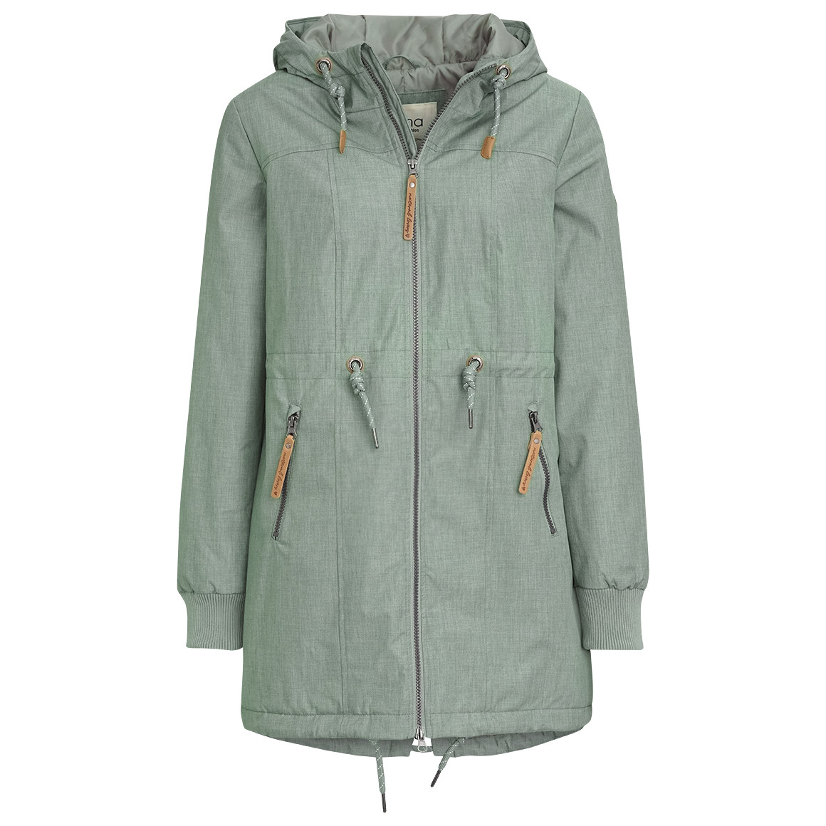 Gina Damen Parka in Melange-Optik helloliv
