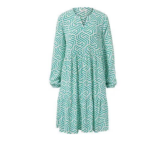 Bedrucktes Webkleid, aqua