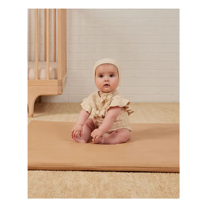 Quincy Mae Barboteuse Volants Pointelle | Ecru