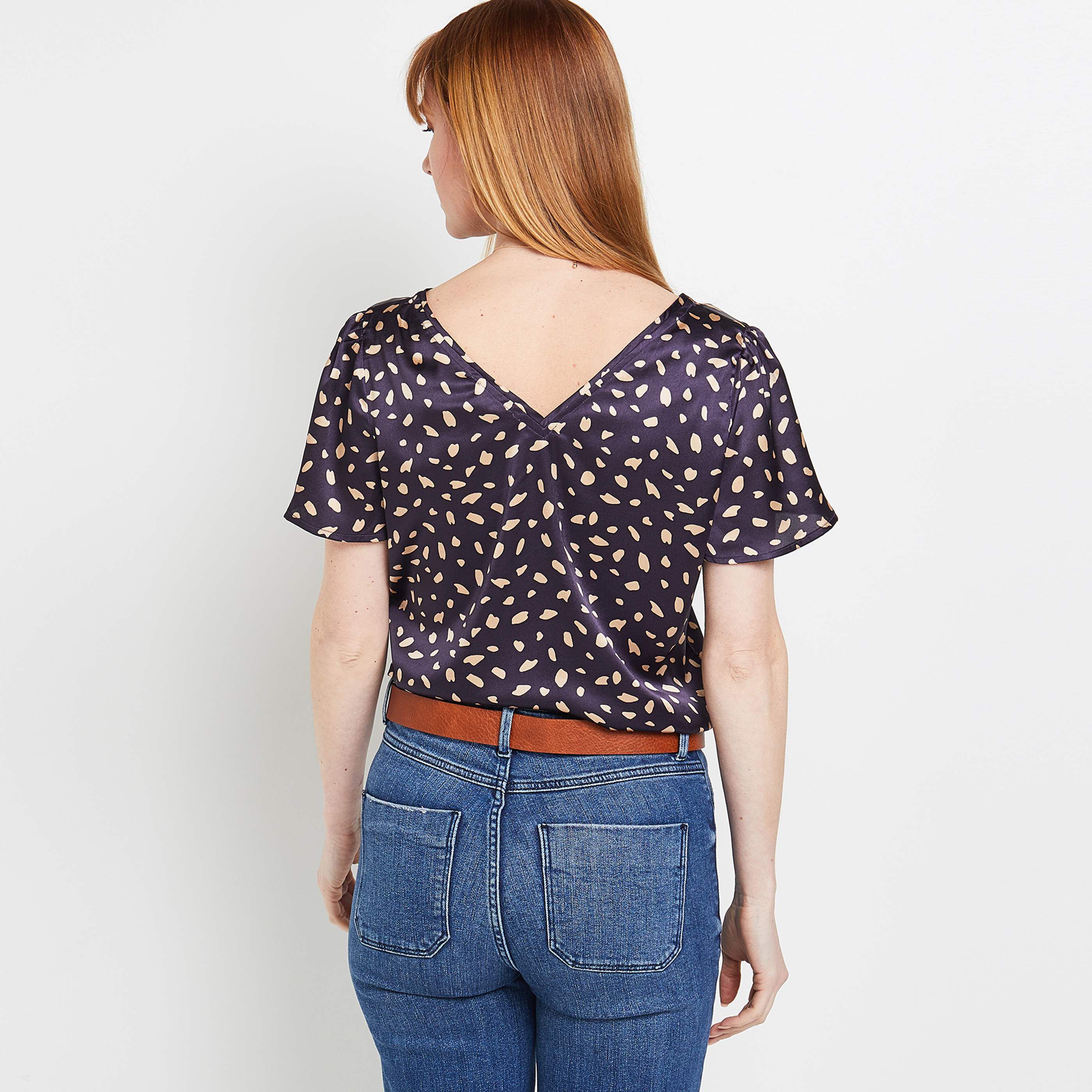 Blouse imprimée femme - NOIR