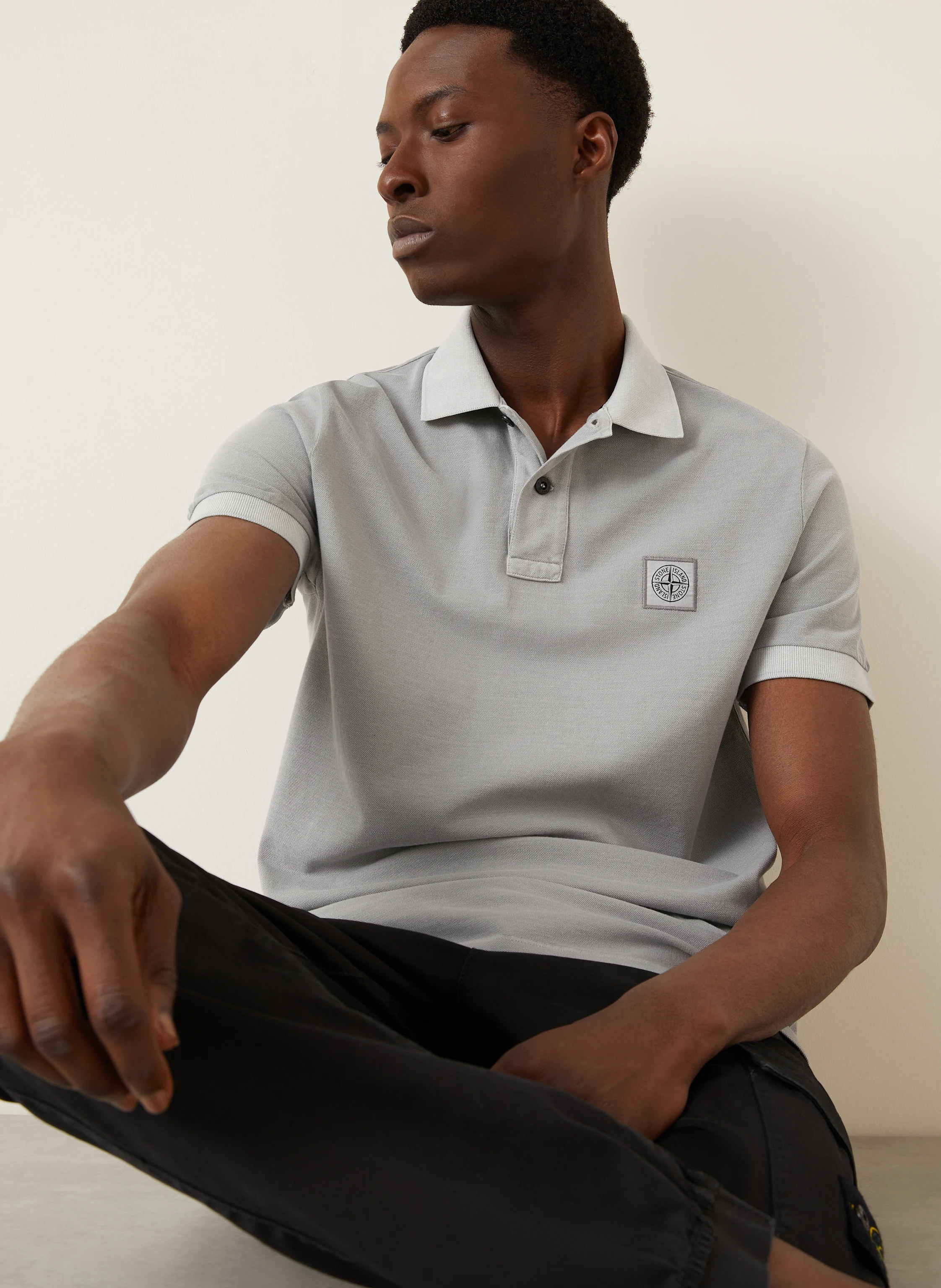 STONE ISLAND Piqué-Poloshirt Slim Fit