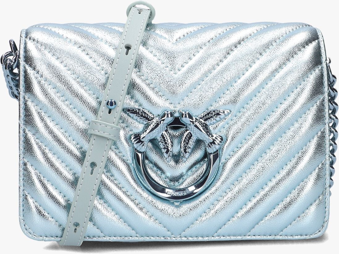 PINKO blauwe pinko schoudertas love click mini metal