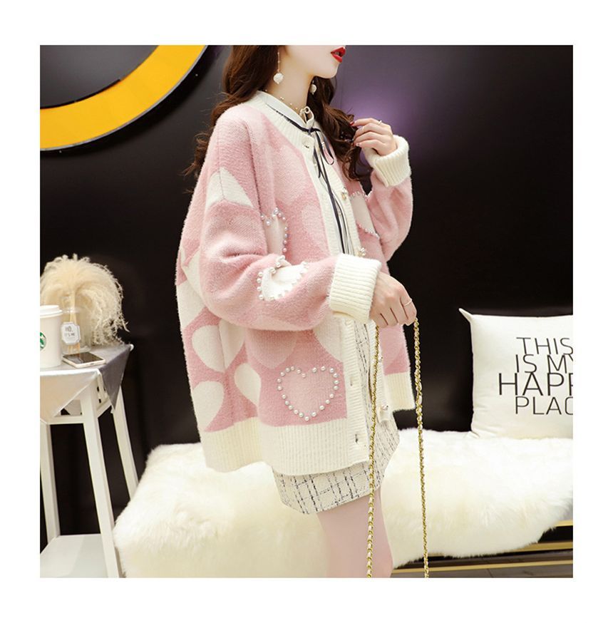 aistera - Cardigan met hartjesprint