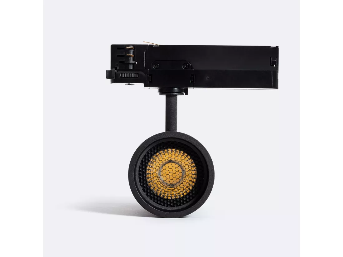 Spot LED Fasano Anti-éblouissement 30W CCT pour Rail Triphasé Dimmable Noir (2700K - 3200K - 4000K) Sélectionnable