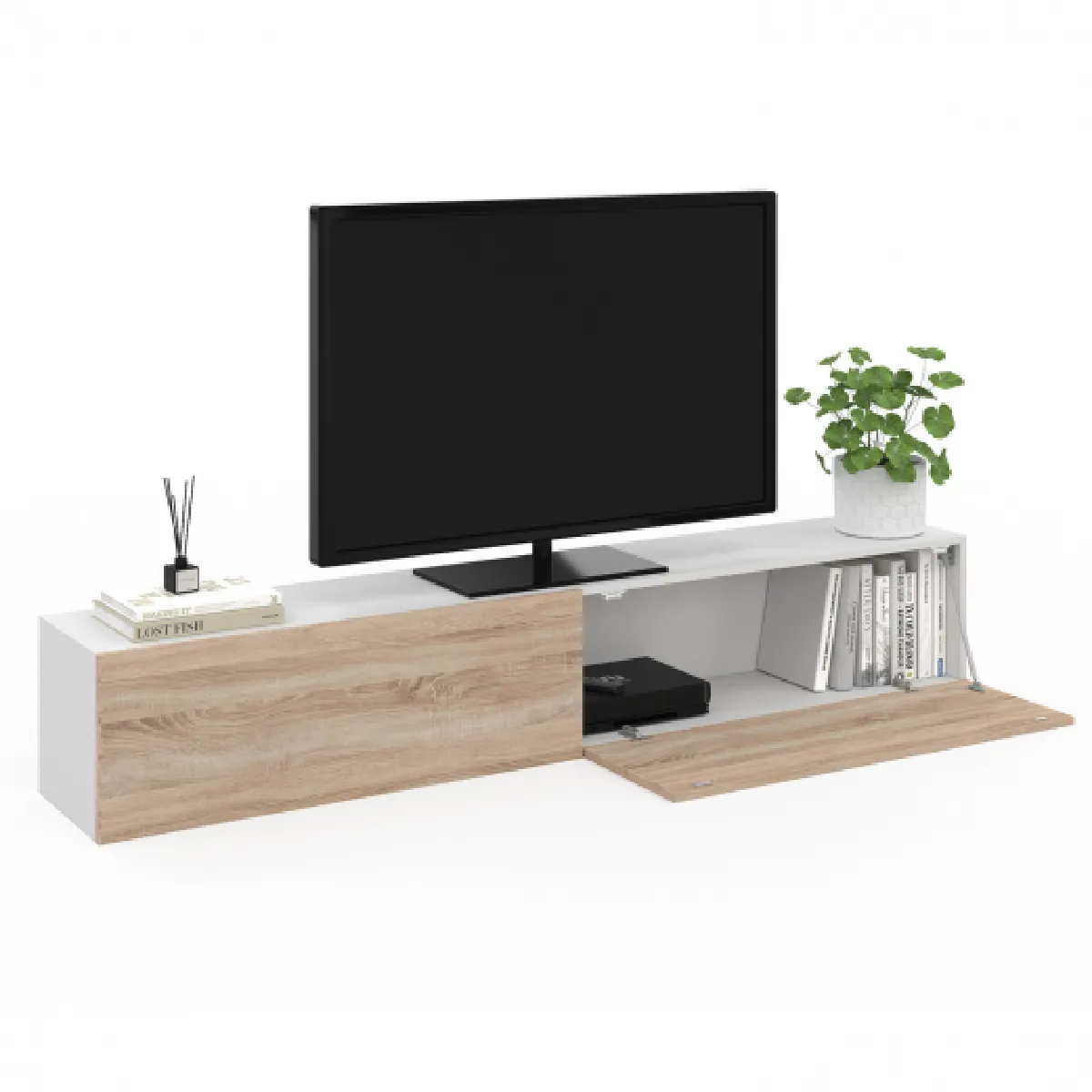 Idmarket MARKET ELIO 2p - Blanc et bois