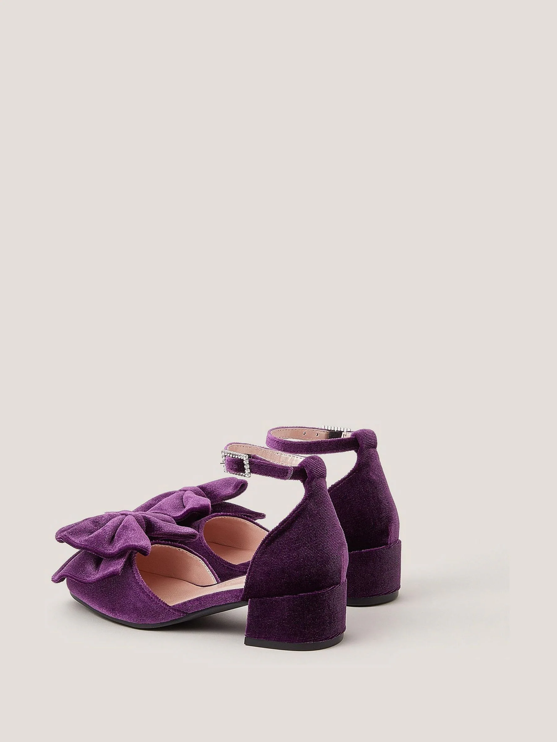 Monsoon Velvet Bow Two-Part Heels