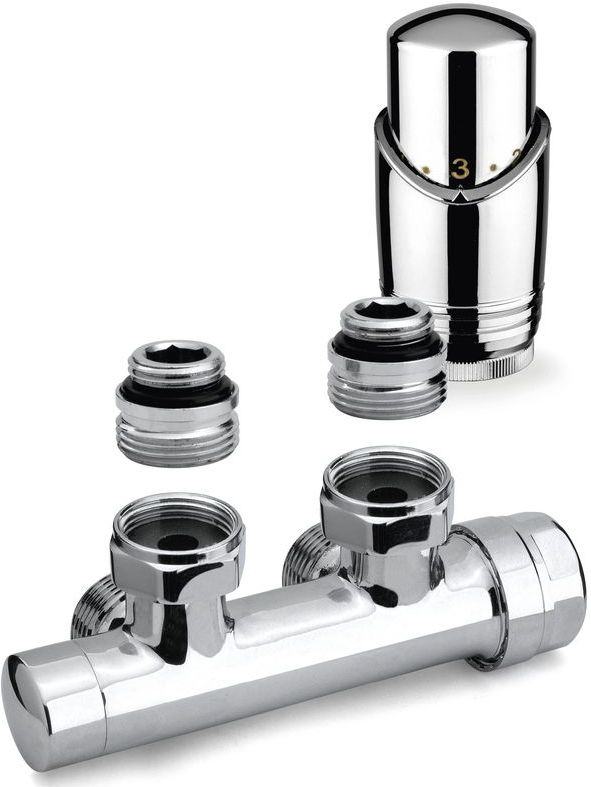 Plieger - Valvola Design - Onderblok Radiator Set - Chroom