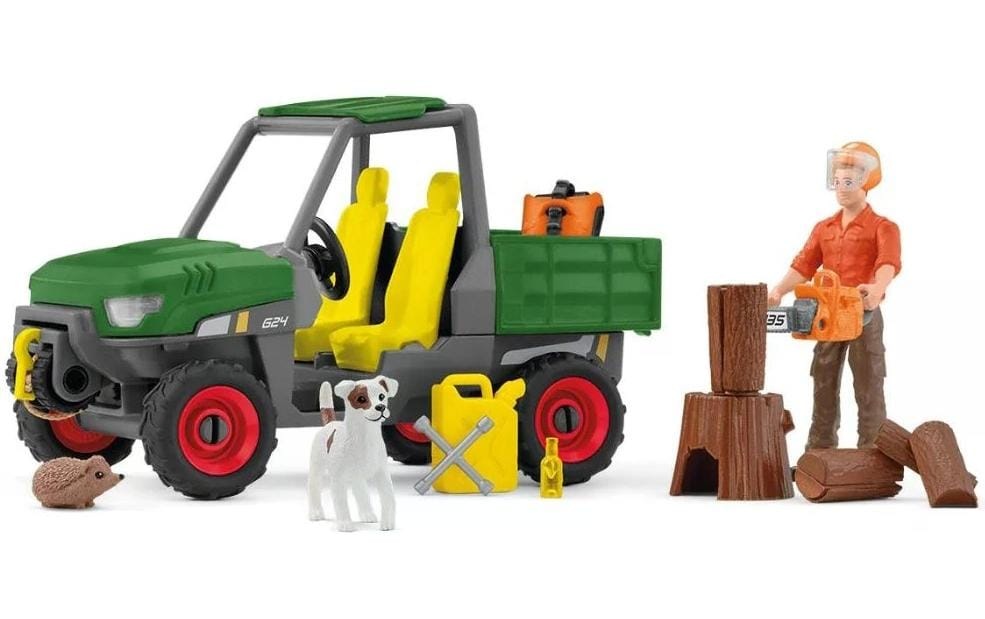 Schleich® Spielwelt »Farm World Waldbauer mit Fahrzeug«