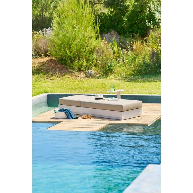 Table d'appoint de jardin ovale VENUZIA Avoine