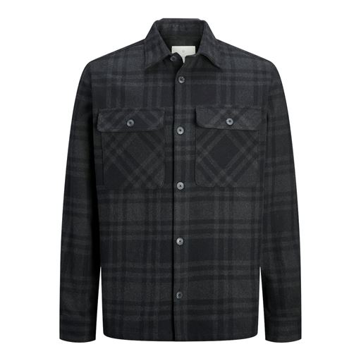Jack&Jones Raymond Melange Check Overshirt, Black Beauty, L