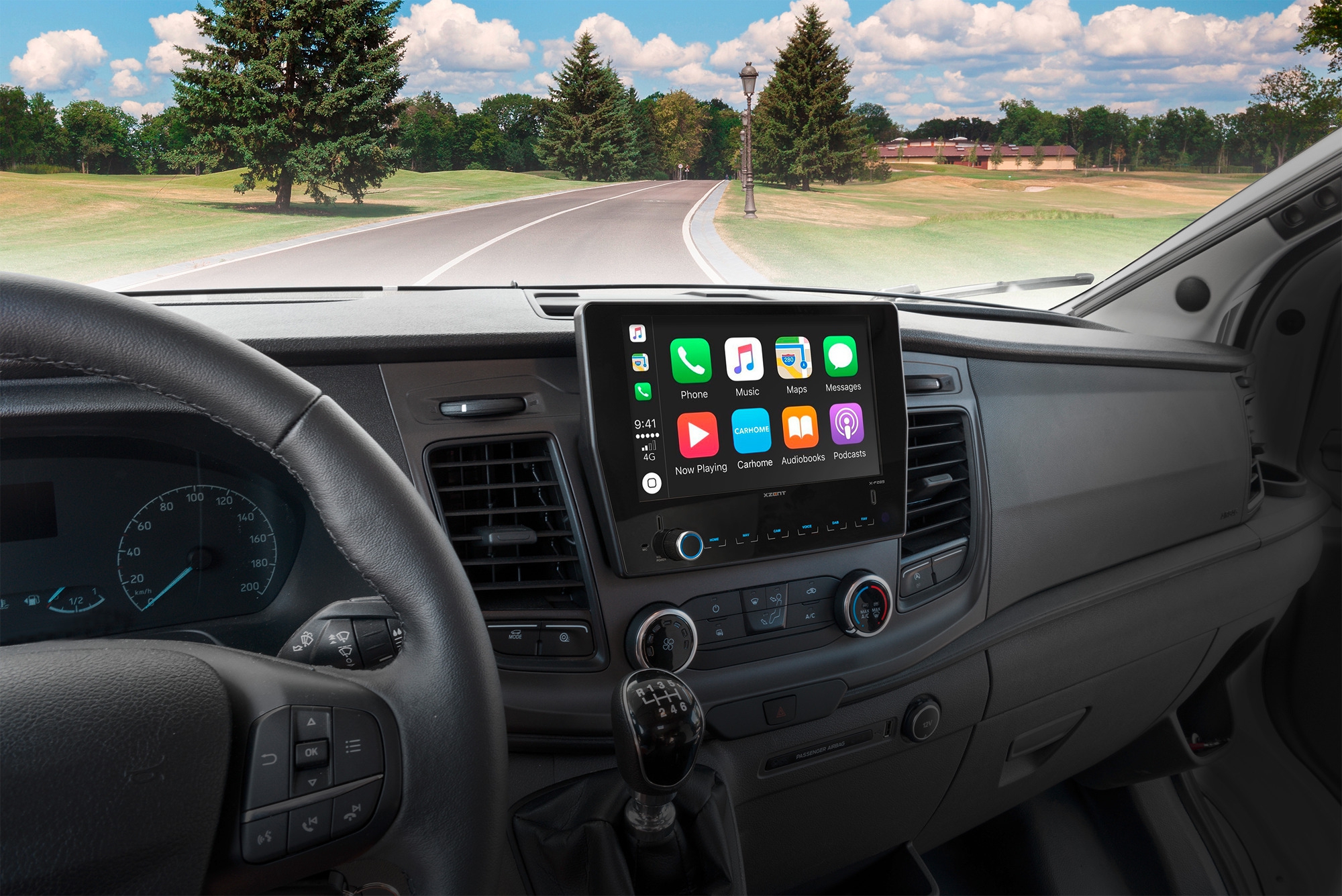 Xzent X-F285 Infotainer / Mediencenter / DAB Tuner für Ford Transit 9 Zoll