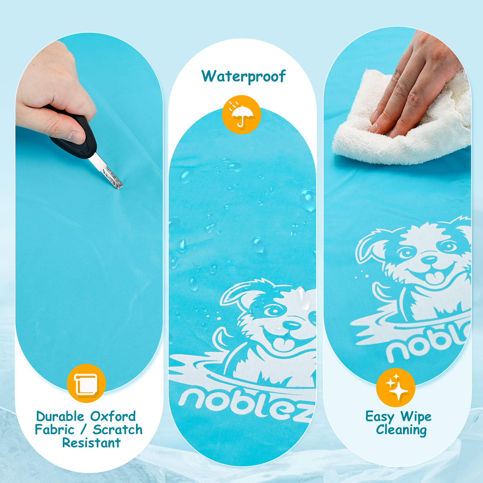Tapete refrescante Nobleza para cães e gatos, cobertor refrescante auto-refrescante para animais de estimação com gel atóxico, cama refrescante para animais de pequeno porte, diâmetro de 60 cm.
