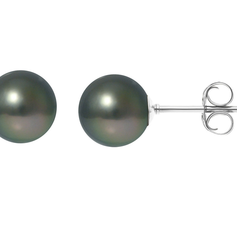 Boucles d'Oreilles Perles de Tahiti et Argent 925/1000