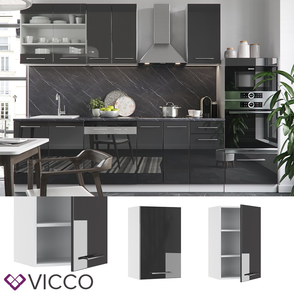 VICCO Hängeschrank 45 cm Anthrazit Küchenzeile Unterschrank Fame
