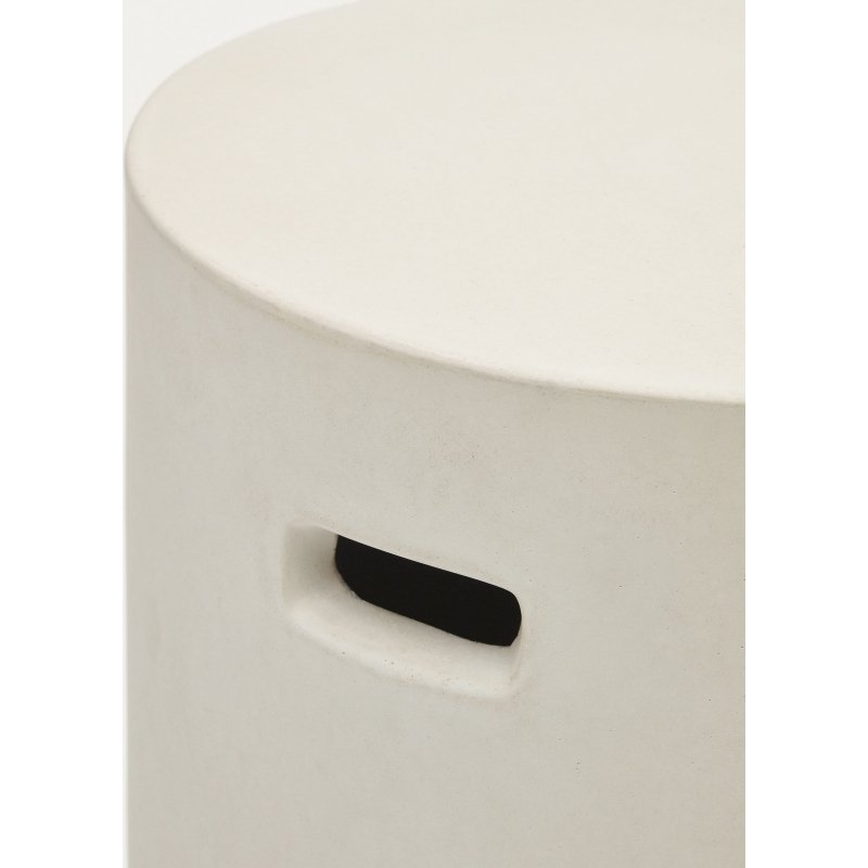 Repose-pieds Aiguablava - ciment blanc Ø 37 cm