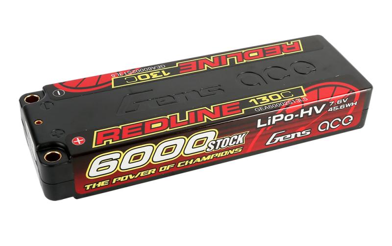 RC-Akku LiHV 6000 mAh 7.6 V 130C Redline2S2P LiHV Hardcase Akku für Fahrzeuge