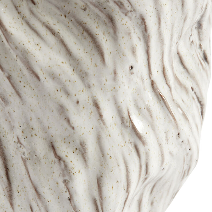 Muubs Mud Vase - Østers Beige & hvid