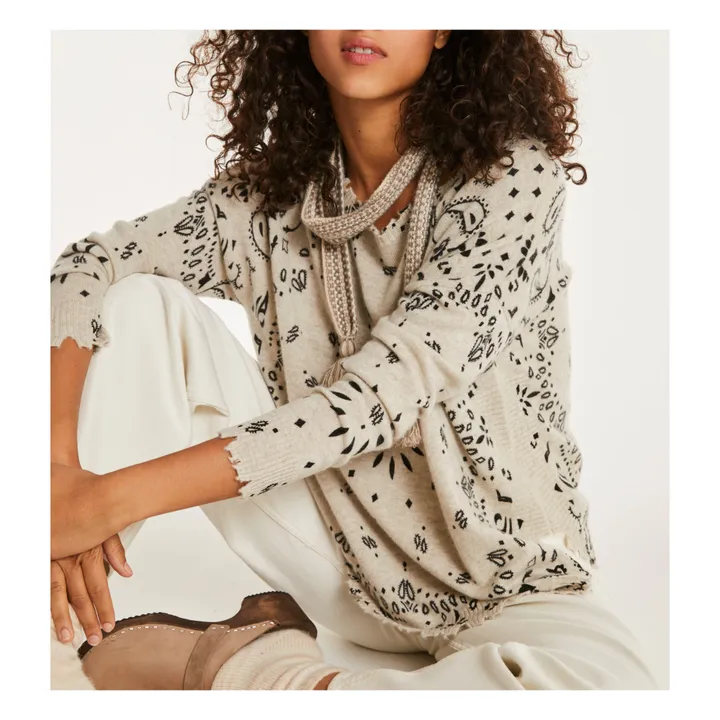 Kujten Pull Mela Bandana Cachemire | Grège