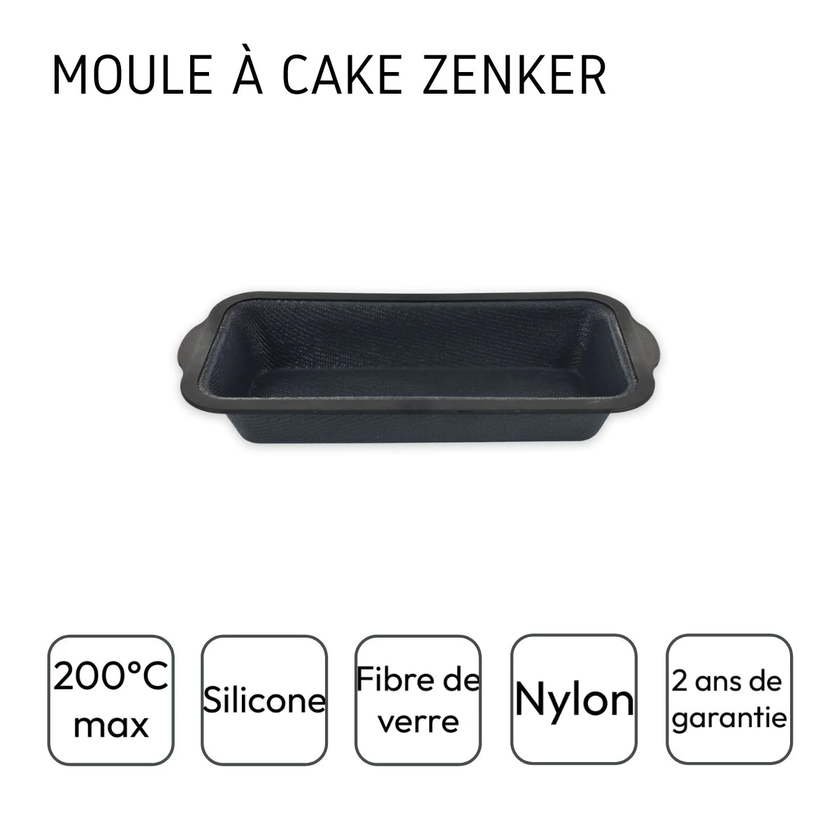 Moule à cake 31,5 cm Silicone fibre de verre Zenker