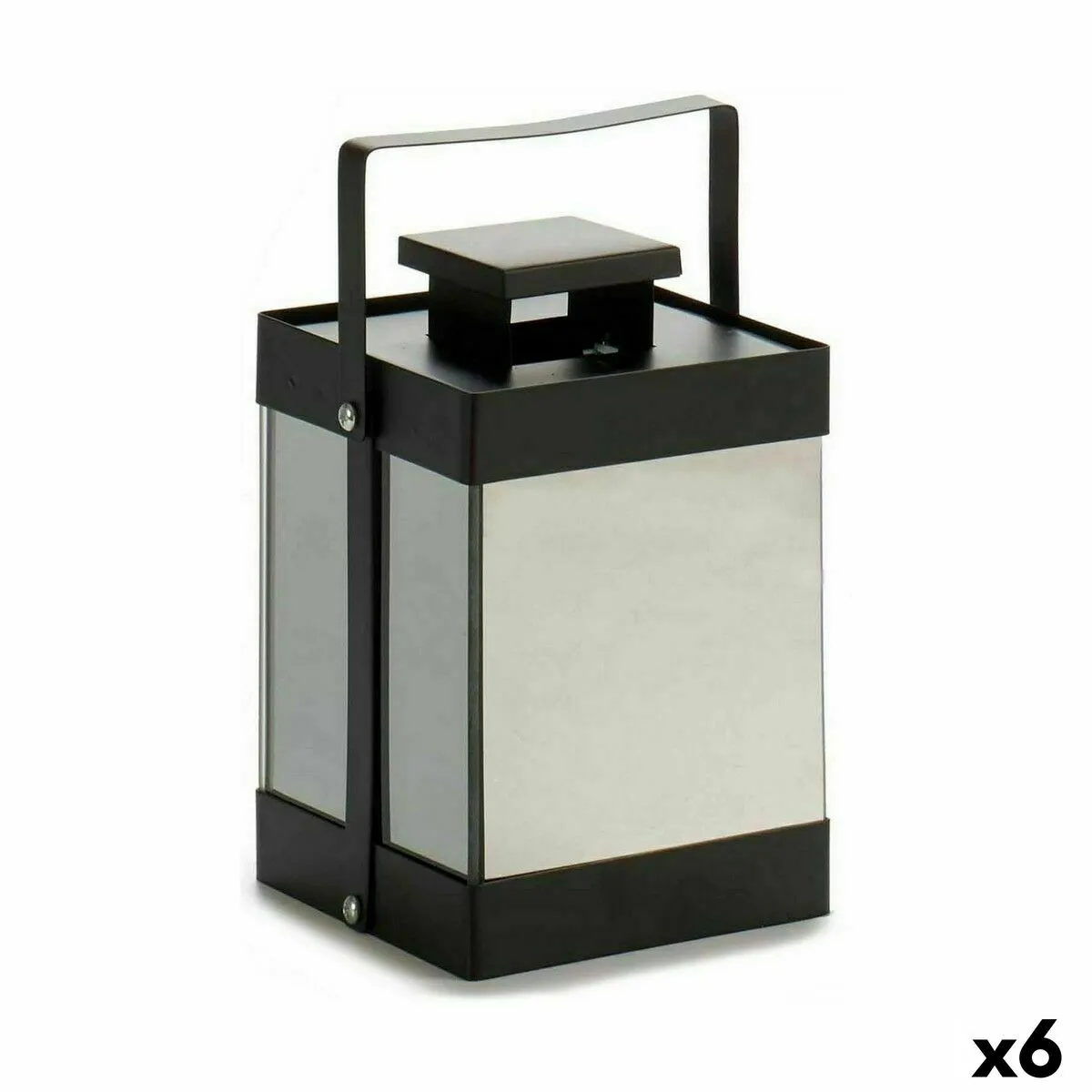 Gift Decor Lanterne LED Noir Miroir