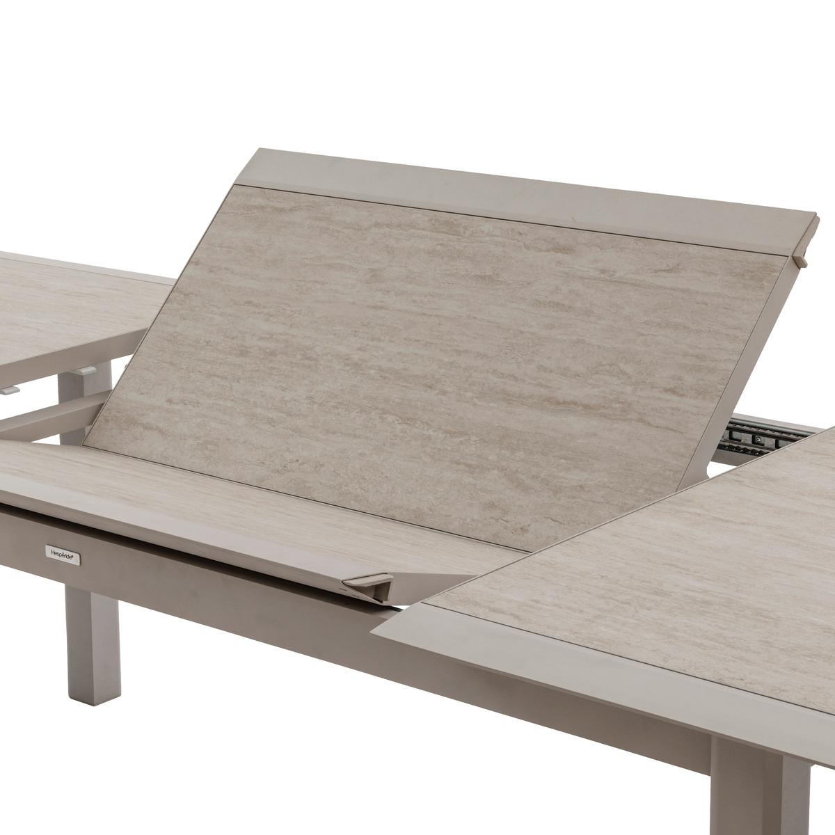 TABLE ALLURE VERRE IMPRIME CERAMIQUE GREGE AVOINE 12 PLACES
