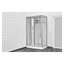 Dusjkabinett med takdusj 120x80x220 cm