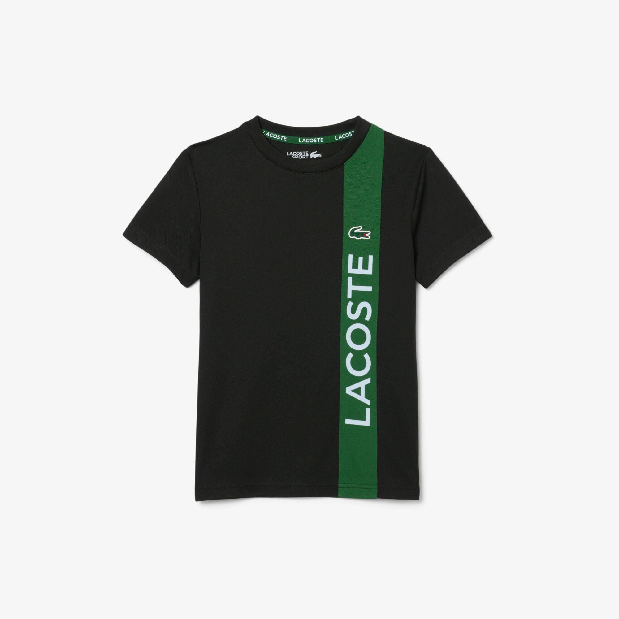 Lacoste Ultra Dry Print Branding T Shirt Juniors
