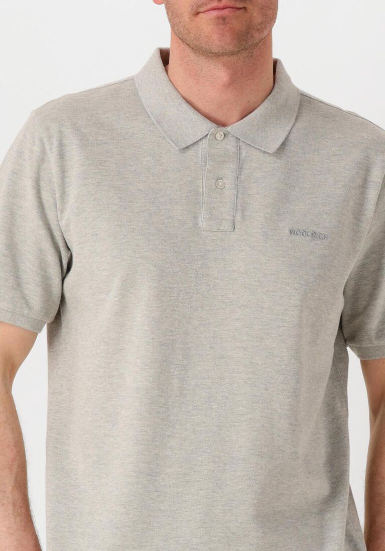 lichtgrijze woolrich polo classic american polo