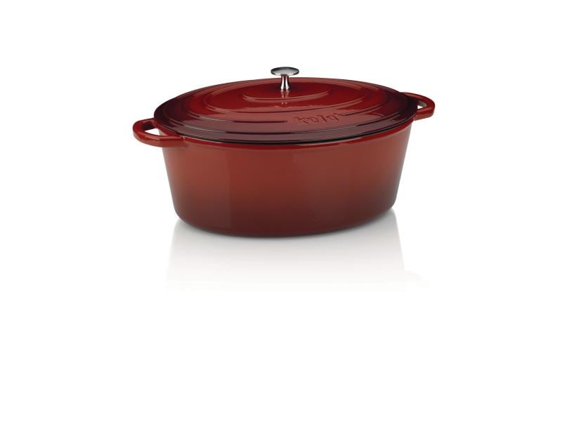 Kela Bräter Calido oval 36 cm, Rot Bratentopf aus Gusseisen
