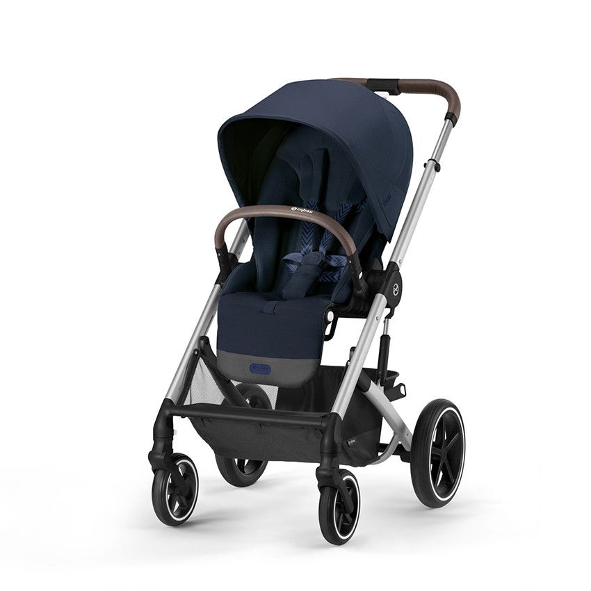 Poussette Balios S Lux - Châssis Silver / Siège Ocean Blue - Ecru