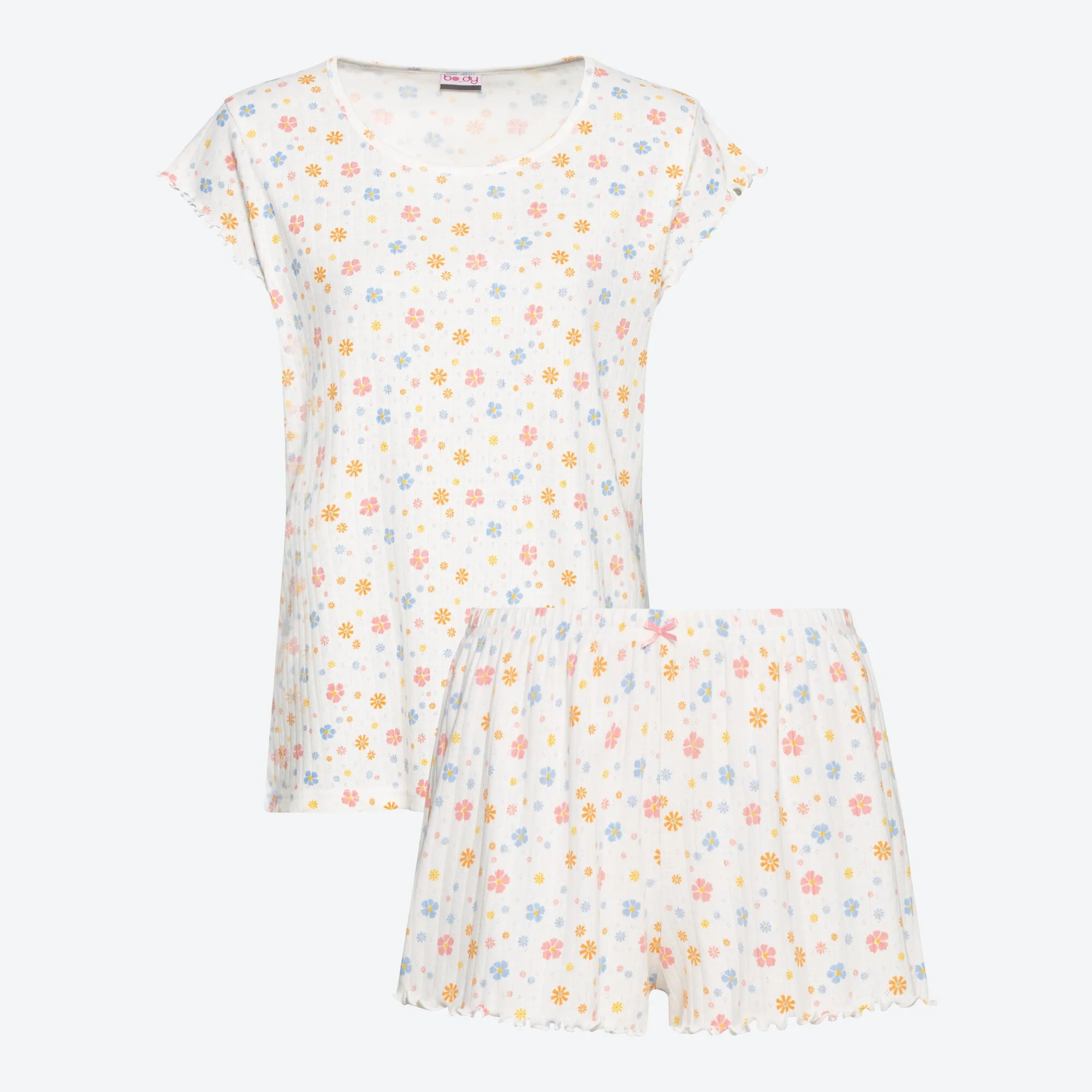 Damen-Shorty mit Blümchen-Muster, 2-teilig