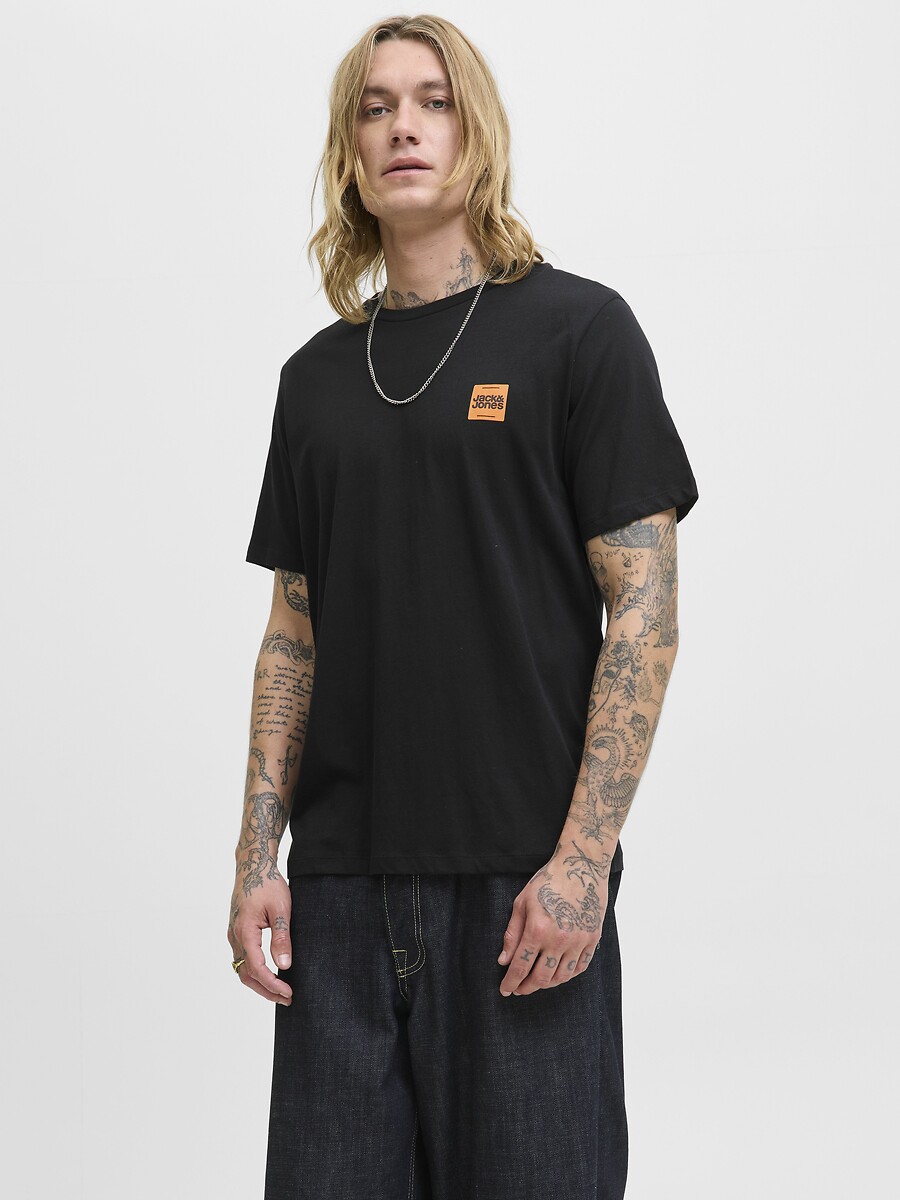 JACK & JONES<br>Camiseta de gola redonda com logotipo