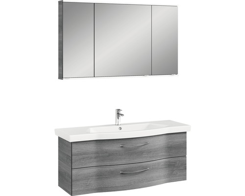 Pelipal Sunline 114-122 badkamermeubelset, grafietstructuur, horizontaal