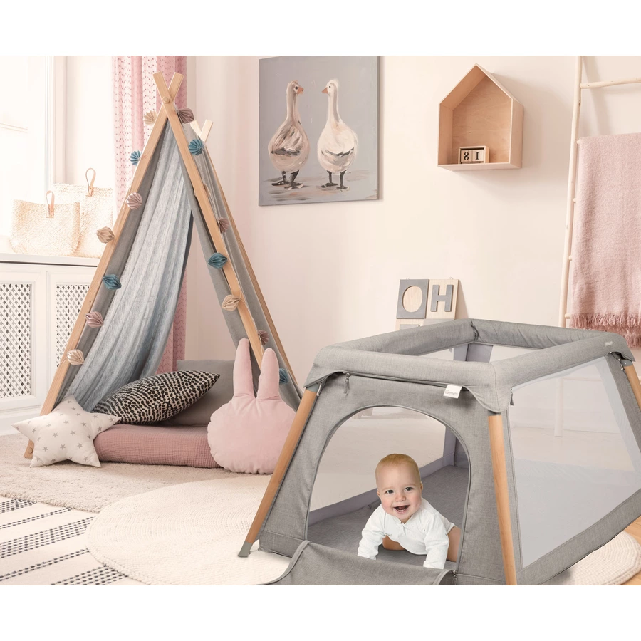 babyGO Reisebett Groovy Grey