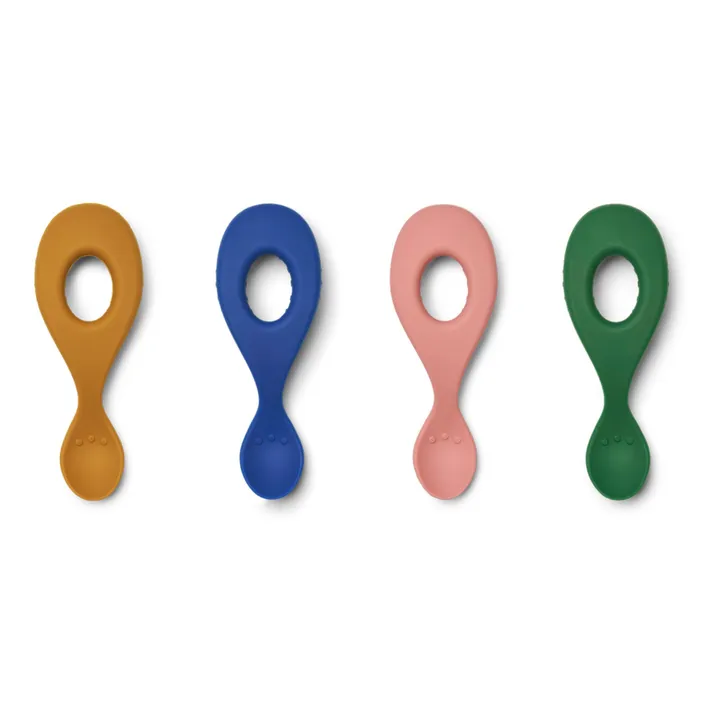 Liewood Cuillères Liva en silicone - Set de 4 | Vert