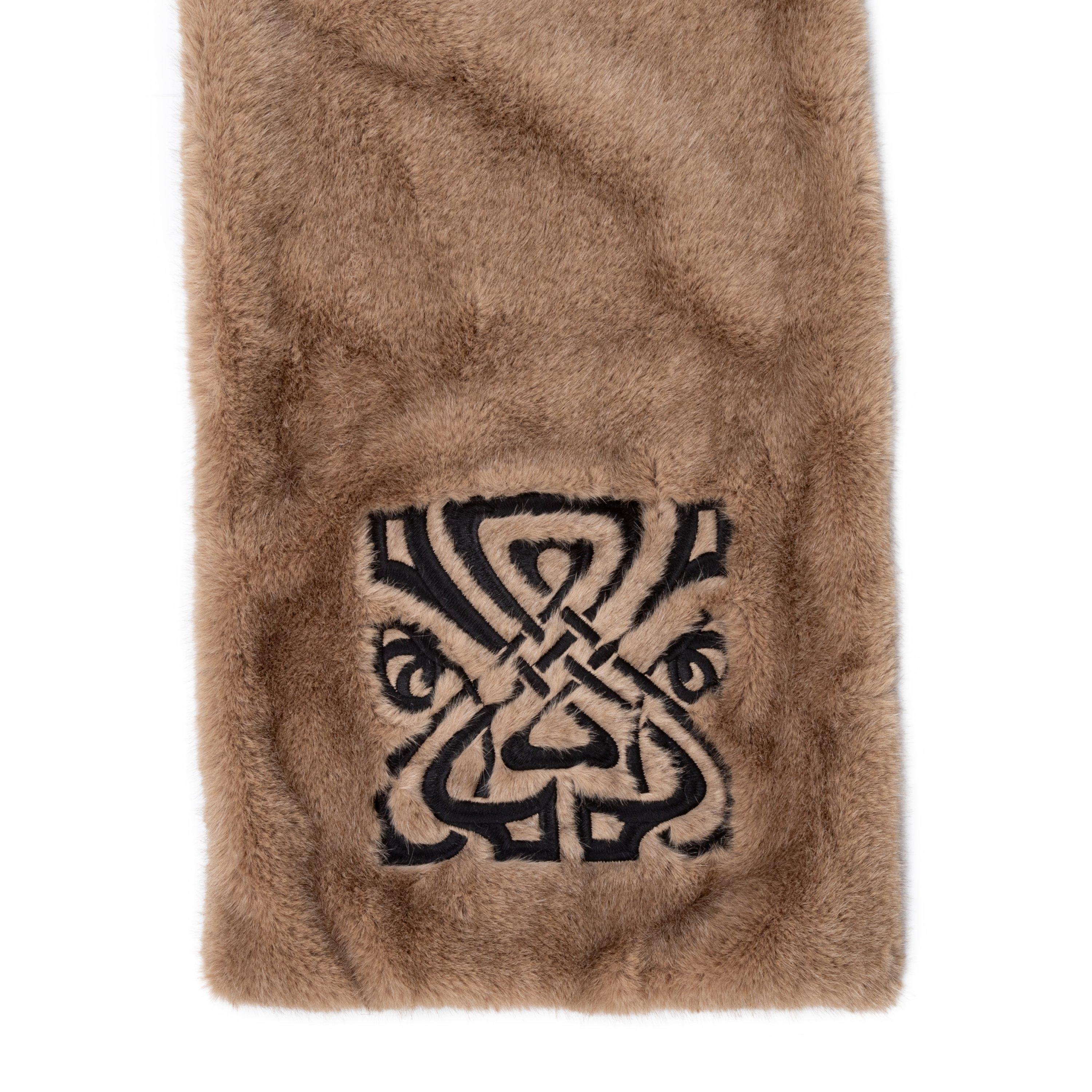 Biba Logo Faux Fur Scarf
