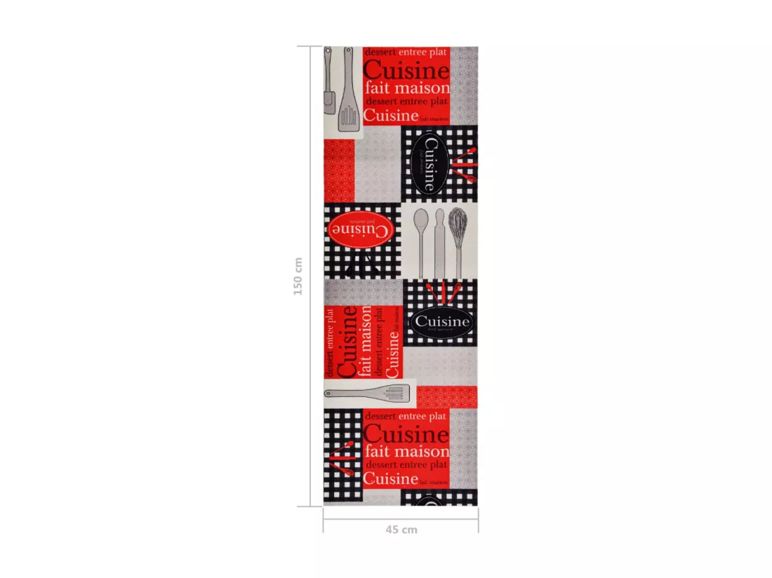 Tapis de sol de cuisine lavable Cuisine 45x150 cm
