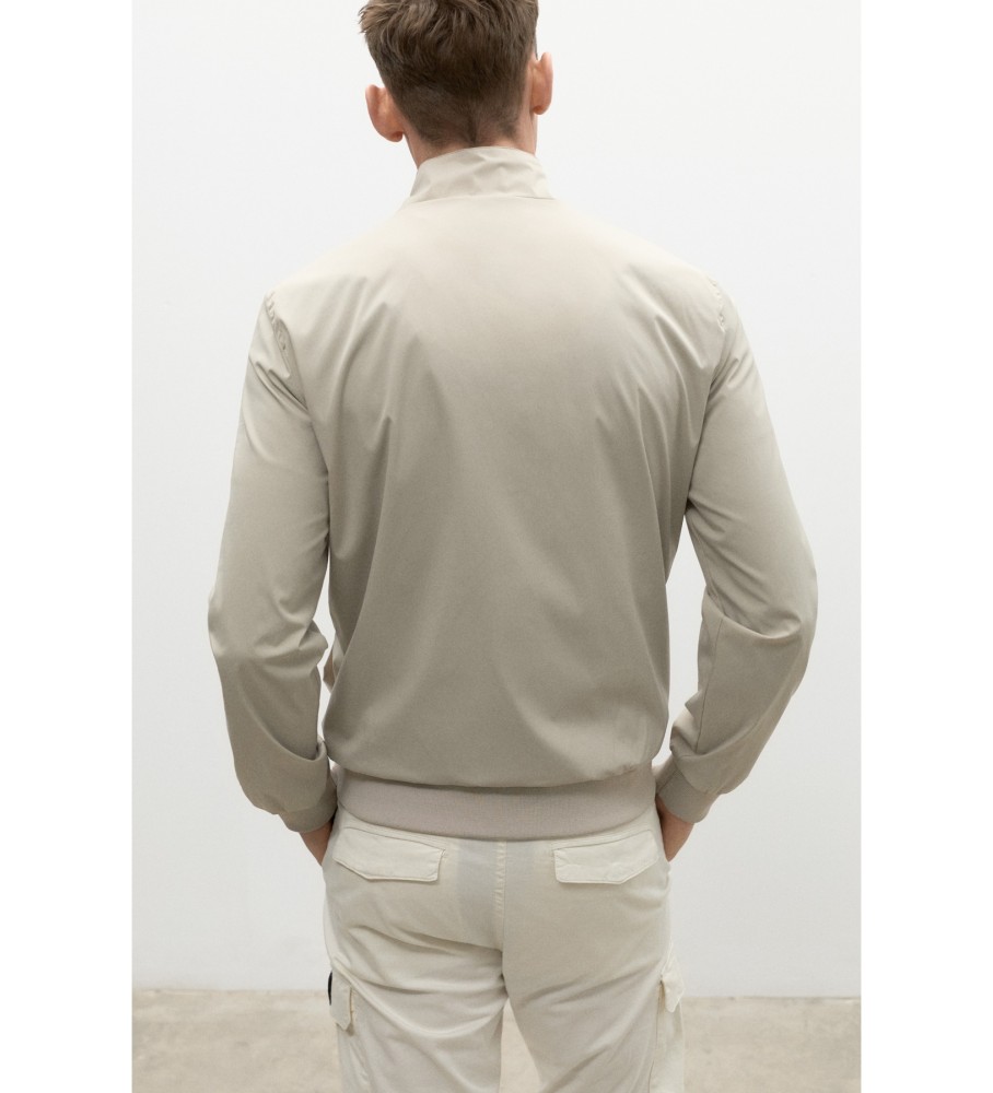 Casaco masculino ECOALF Ampatoalf, branco areia