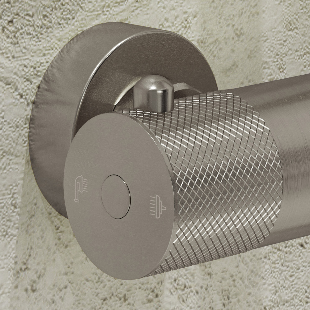 Saniclear Exclusive Curved doucheset RVS met thermostatische kraan, handdouche en glijstang