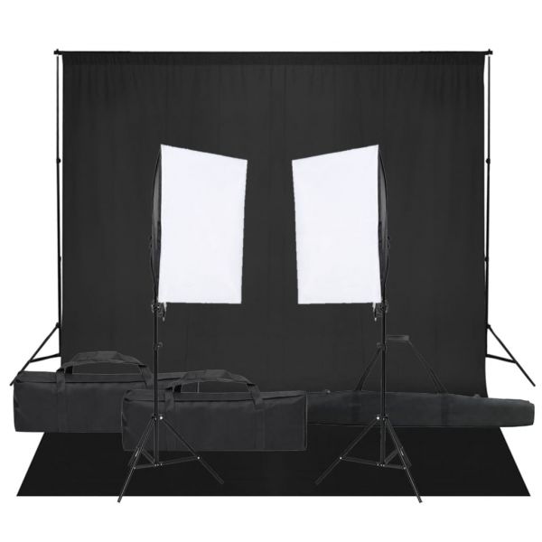 Kit de Estúdio Fotográfico com Conjunto de Iluminação e Fundo - 3094738