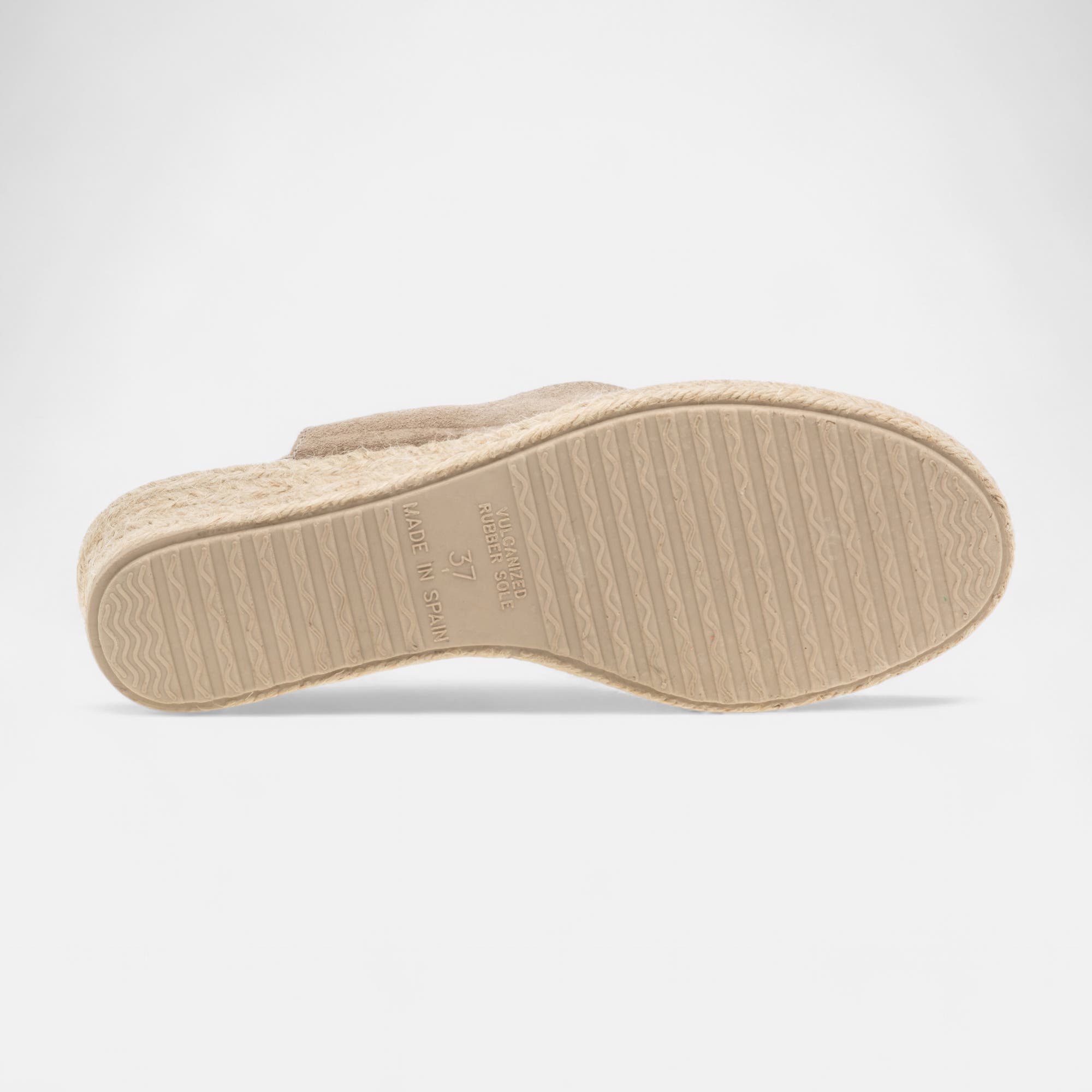Espadrilles Femme en cuir taupe