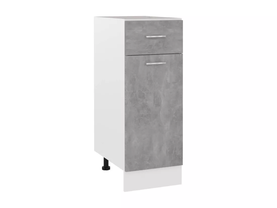 Armoire de plancher à tiroir Gris béton 30x46x81,5 cm Aggloméré