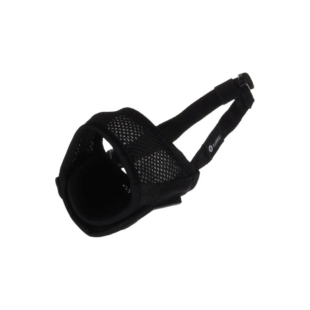 Muselière noir en nylon doux taille l pour chien